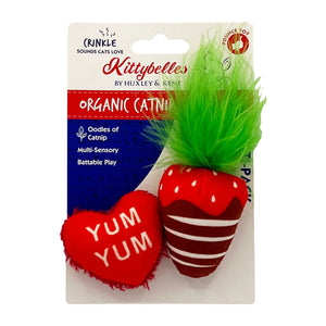 Chocolate Strawberry & Convo Heart 2pk Cat Toy