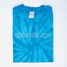 Load image into Gallery viewer, Choose Joy Tie-Dye Turquoise T-Shirt
