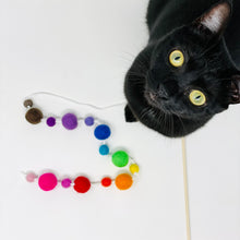 Load image into Gallery viewer, Rainbow Wool Ball Fishing Cat Toy