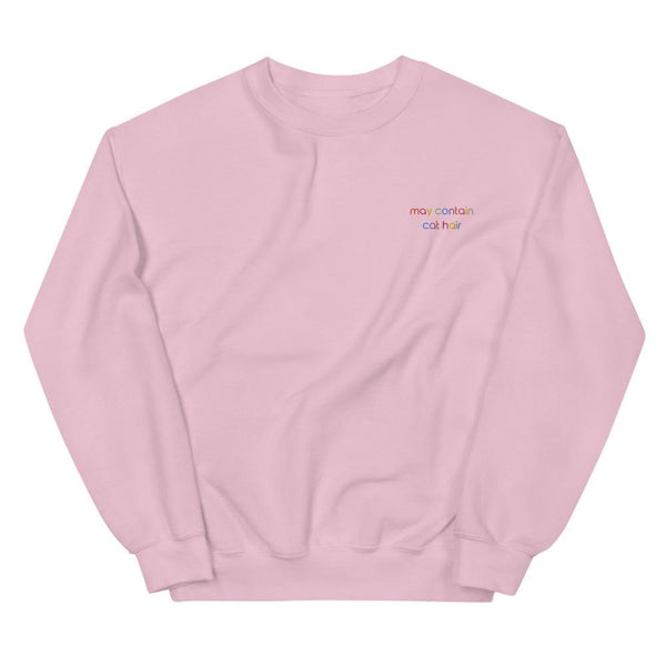 May Contain Cat Hair Embroidered Sweatshirt