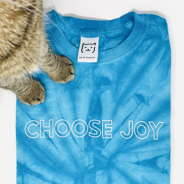 Choose Joy Tie-Dye Turquoise T-Shirt