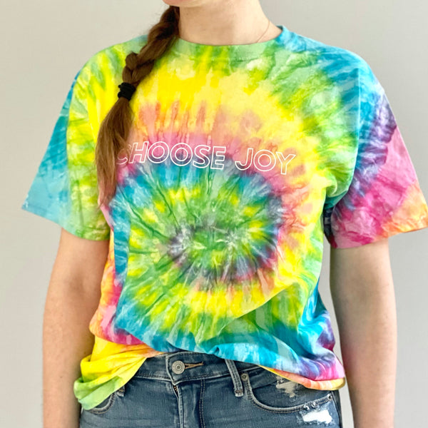 Choose Joy Tie-Dye Rainbow T-Shirt