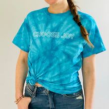 Load image into Gallery viewer, Choose Joy Tie-Dye Turquoise T-Shirt