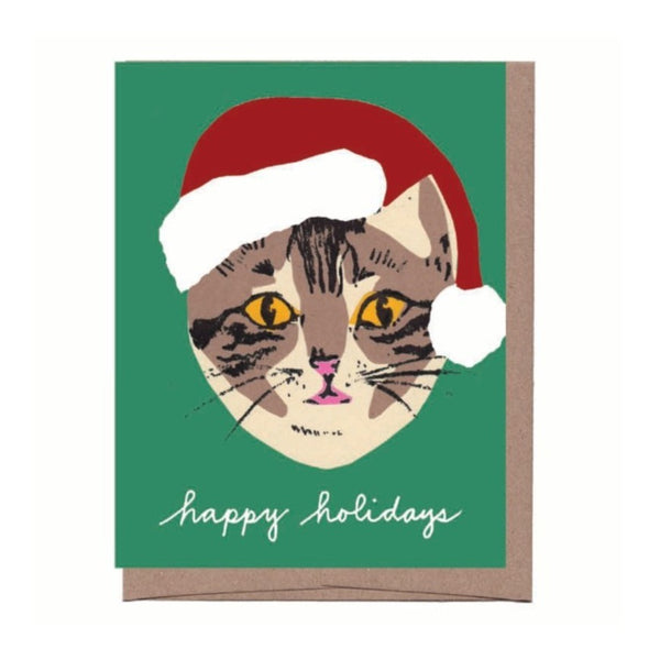 Santa Cat Christmas Card