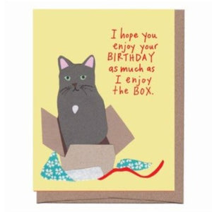 Cat in a Box Birthday Card
