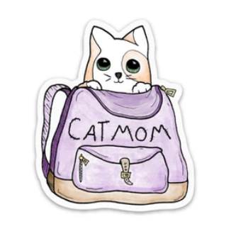 Backpack Cat Sticker – Joy Treasure
