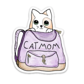 Backpack Cat Sticker
