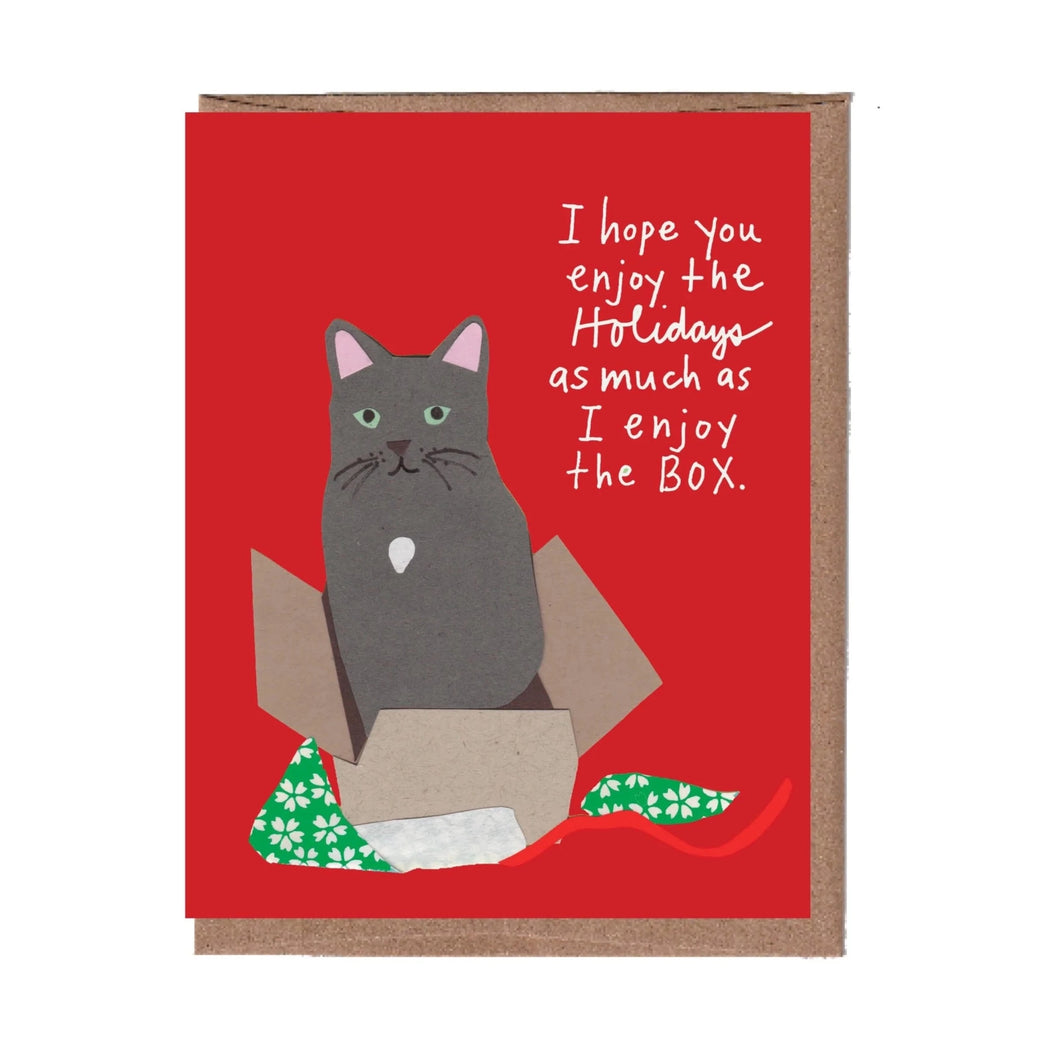 Cat in a Box Holiday Card