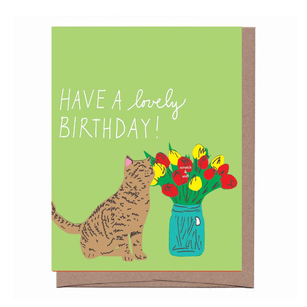 Scratch & Sniff Flower Birthday Card