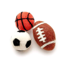 Load image into Gallery viewer, Sporty Wool Toys (Set of 3)