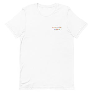 May Contain Cat Hair Embroidered T-Shirt