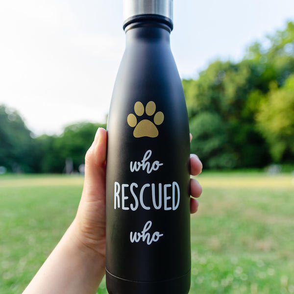 Who Rescued Who Water Bottle